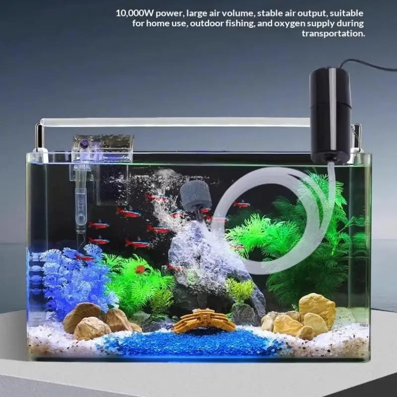 Silent Oxygenator Small Oxygen 110V Mini Pump Portable Mini USB Charging Fish Tank Oxygen Pump Fish Farming Aquarium Supplies