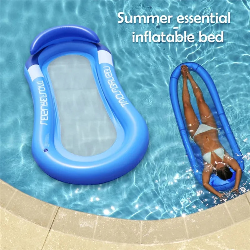 Summer Inflatable Toys Sea Swimming Pools Foldable Float Row Water Hammock Recliner Air Mattress Beach Party Sport Lounger Chair