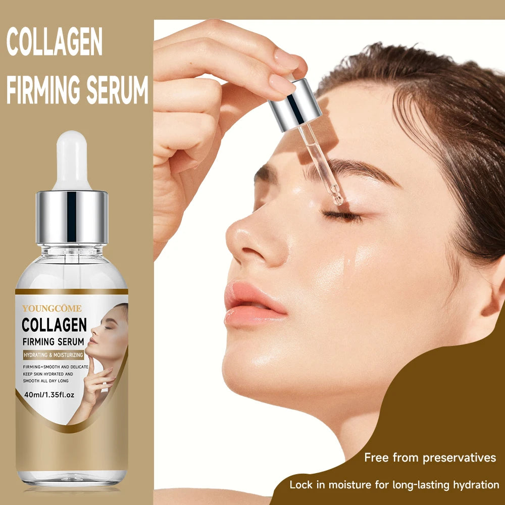 2 PCS Set Collagen Cream Set  Moisturizing Brightening Hydrating Smooth Wrinkles Firming Facial Face Suitable for Travel Packages Women Skin Care Supplies Korean Products