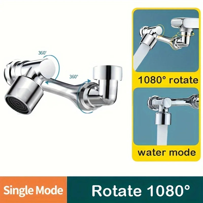 NEW Arrivals 1080° Rotatable Extension Faucet Sprayer Head 2 Spray Modes Universal Bathroom Kitchen Tap Extend Adapter Aerator Home Supplies