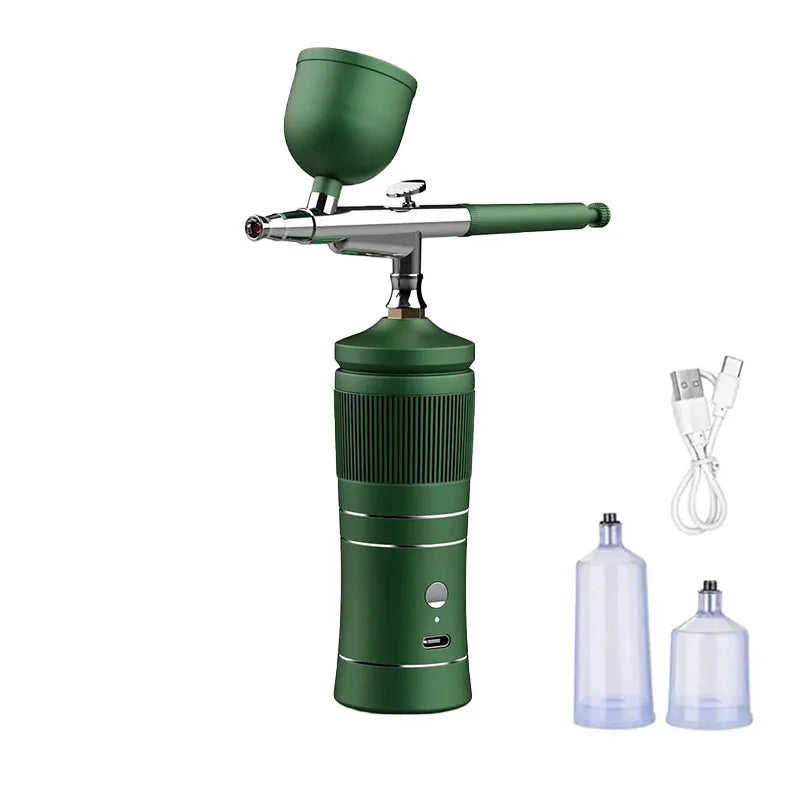 Full Set Rechargeable Wireless Airbrush Compressor Kit Air Brush Paint Sprayer Gun Water Oxygen Deep Hydrating Machine for Nail Art Tattoo Makeup Cosmetic Sets