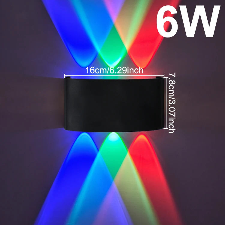 NEW Modern Home 85-265V Up and Down Lighting LED Wall Lamp for Indoor Living Room Dining Room Corridor and Hallway Outdoor RGB Wall Light Lamps Home Lighting Accessories