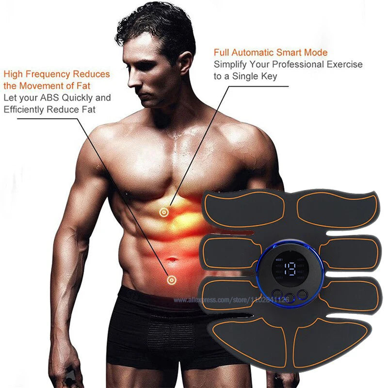 USB Rechargable EMS Muscle Stimulator Electric Massage Therapy Pain Relief Digital Meridian Full Body Massager Fitness