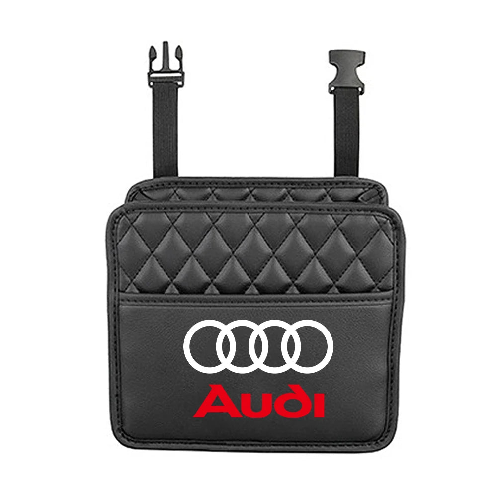 AUDI Logo Car Storage Hanging Bag Auto Capacity Pouch Storage Bag for Audi A3 8P 8L 8V A4 B8 B6 B7 B9 A6 C6 C7 S5 A7 A5 Q5 Q3 TT A1