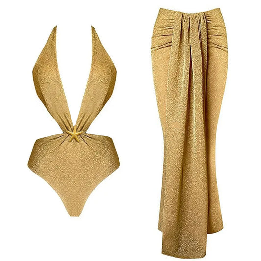 New Arrivals 1PCS/2PCS Set Sexy Bikini Set Diamond Brazilian Biquini Women Swimwear Skirt Bathing Suit Girls Summer Beachwear Dress Ladies Luxury Swimsuit