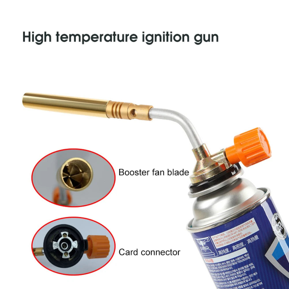 Butane Burner Welding Gas Flame Gun Brazing Flamethrower Outdoor Camping BBQ Portable Soldering Heat Gun