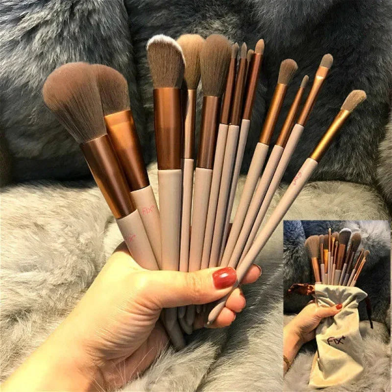 Professional Make-Up Brushes 13 PCS Set 4 Colors Eye Shadow Foundation Women Cosmetic Powder Blush Blending Beauty Make Up Tool