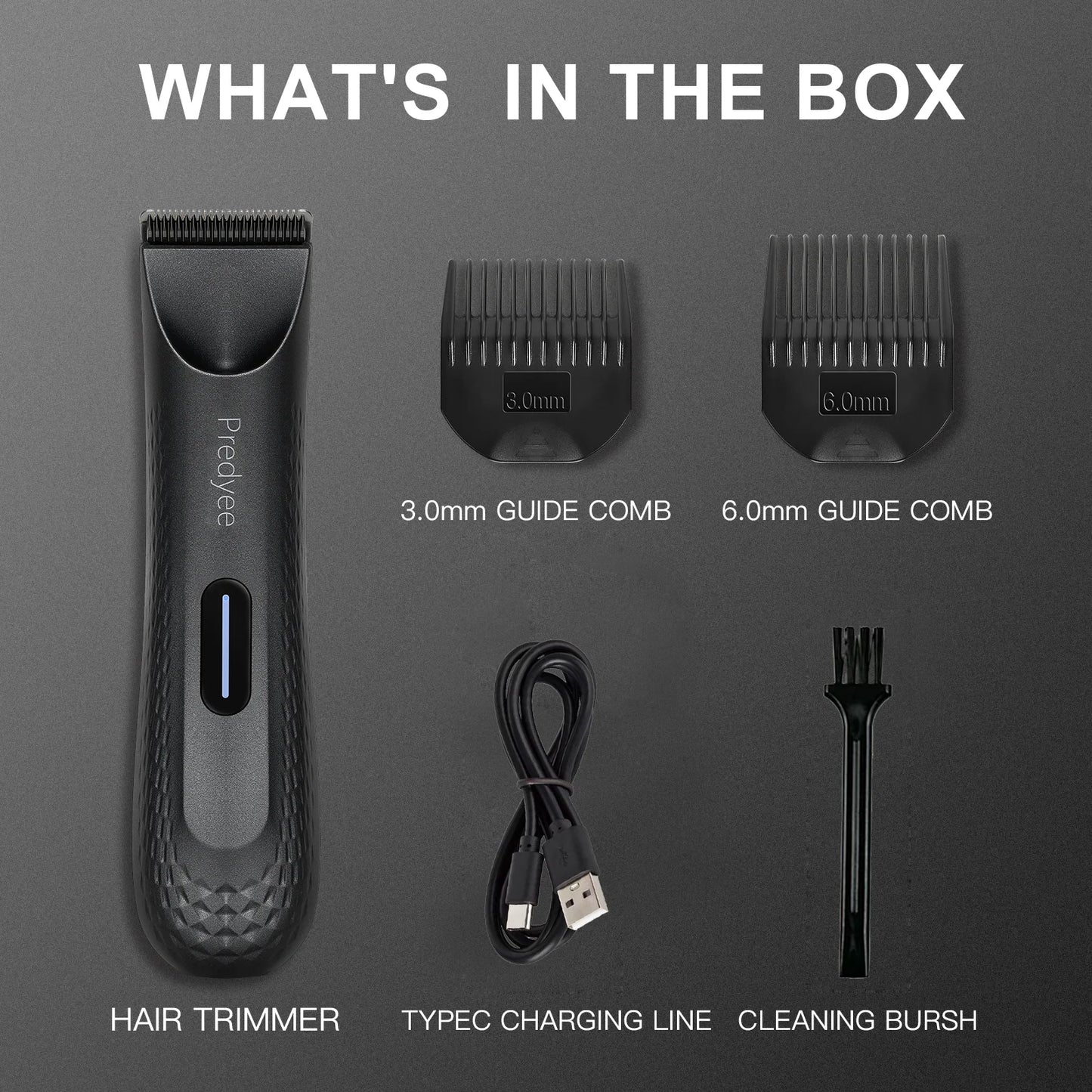 Electric Groin Hair Trimmer for Men, Body Groomer & Pubic Waterproof Hair Trimmer, Replaceable Ceramic Soft Blade Women Men Hair Care Accessories