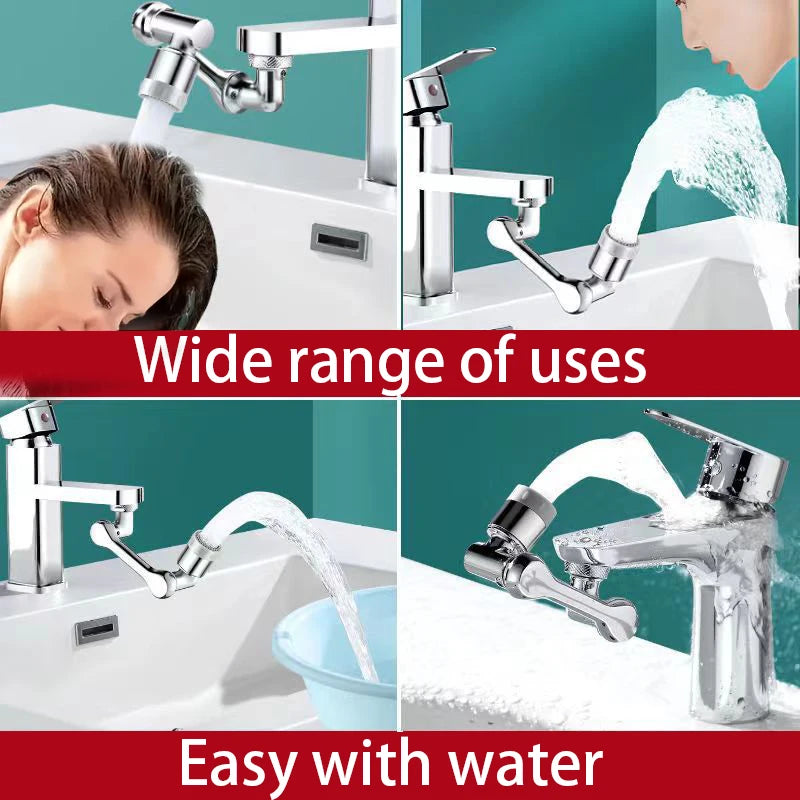 NEW Arrivals 1080° Rotatable Extension Faucet Sprayer Head 2 Spray Modes Universal Bathroom Kitchen Tap Extend Adapter Aerator Home Supplies