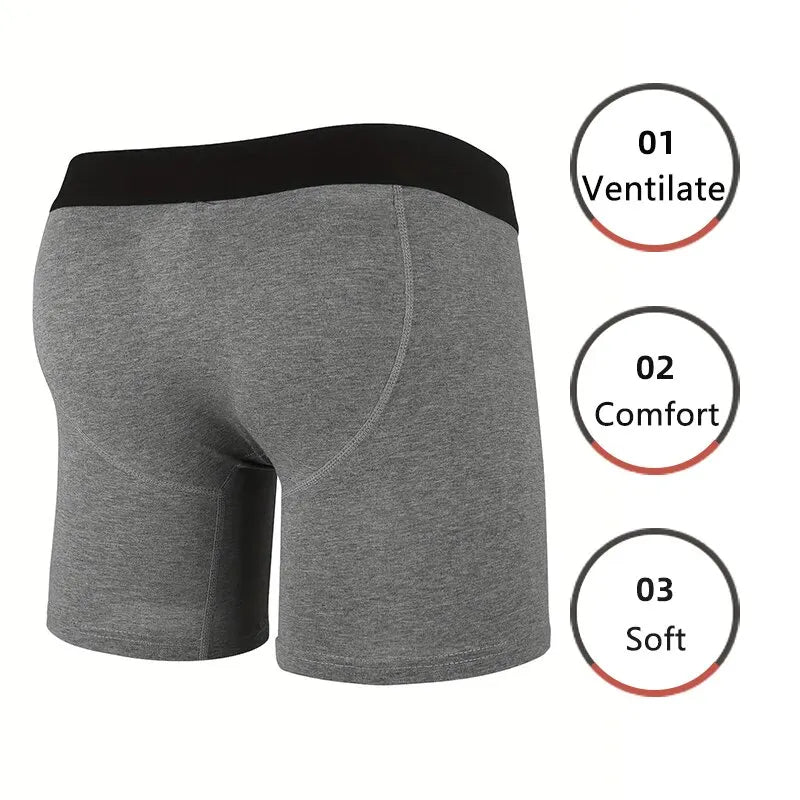 5 Pieces Men Sports Boxers Underwear Underpants Letters Wide Band Multicolor M L XL Breathable Ventilate Fashion Fitness Sports