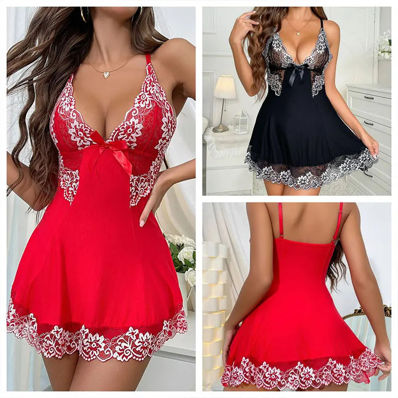 NEW Arrivals S-XL French Temperament Halter Seduction Dress Summer Sexy Thin Breathable Sleepwear Set Women Gathered Comfortable Home Wear Pajamas Ladies Sexy Lingerie Fashion Apparel Supplies