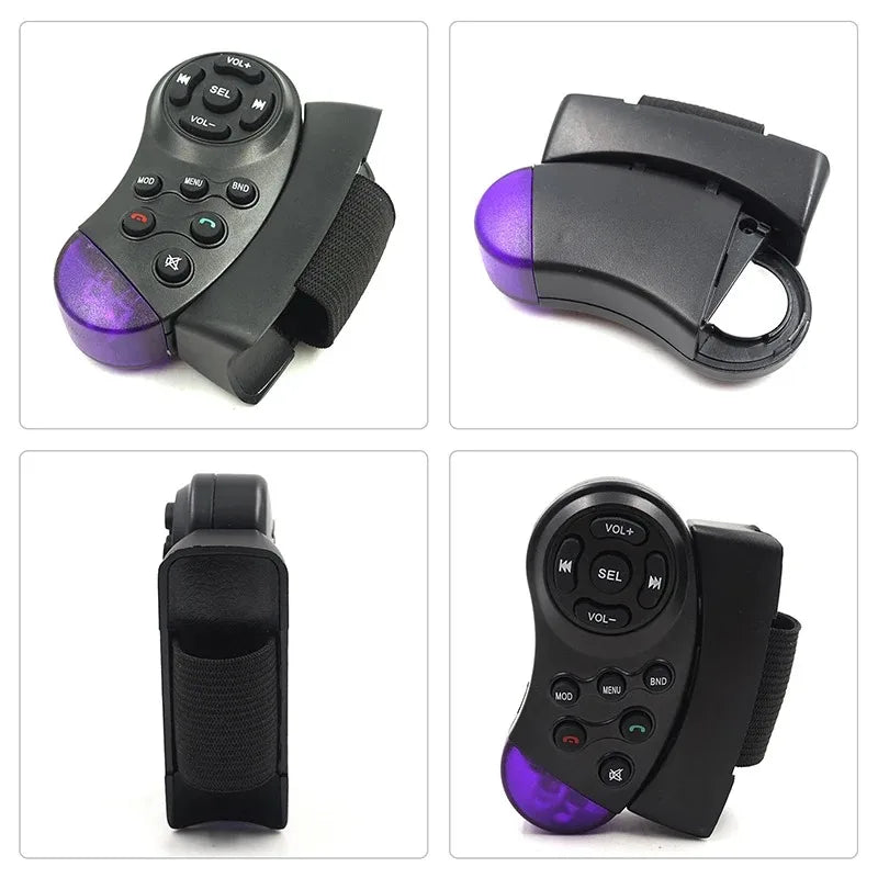 Universal Car DVD Steering Wheel Remote Control 11 Buttons Switch Vehicle MP3 DVD Stereo Button Wireless Control for Car Radio