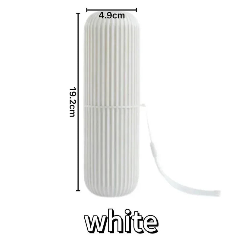 NEW Arrivals 4 PCS Set 4 Colors Travel Hotels Toothbrush Storage Box Vertical Stripe Portable Mouthwash Cup Brushing Cup Box Toothpaste Storage Cartridge Personal Care Supplies