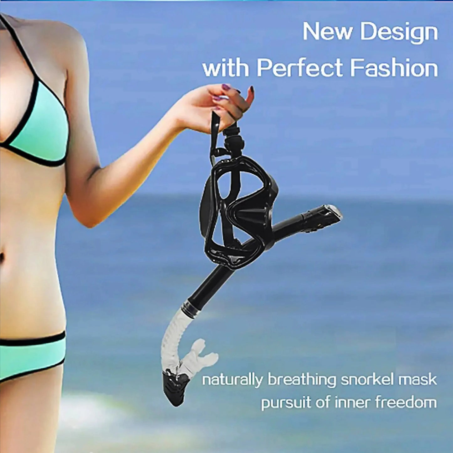 Diving Mirror Breathing Tube Set for Men and Women New Adult Large Frame Silicone Face Mirror Swimming Submarine Mask