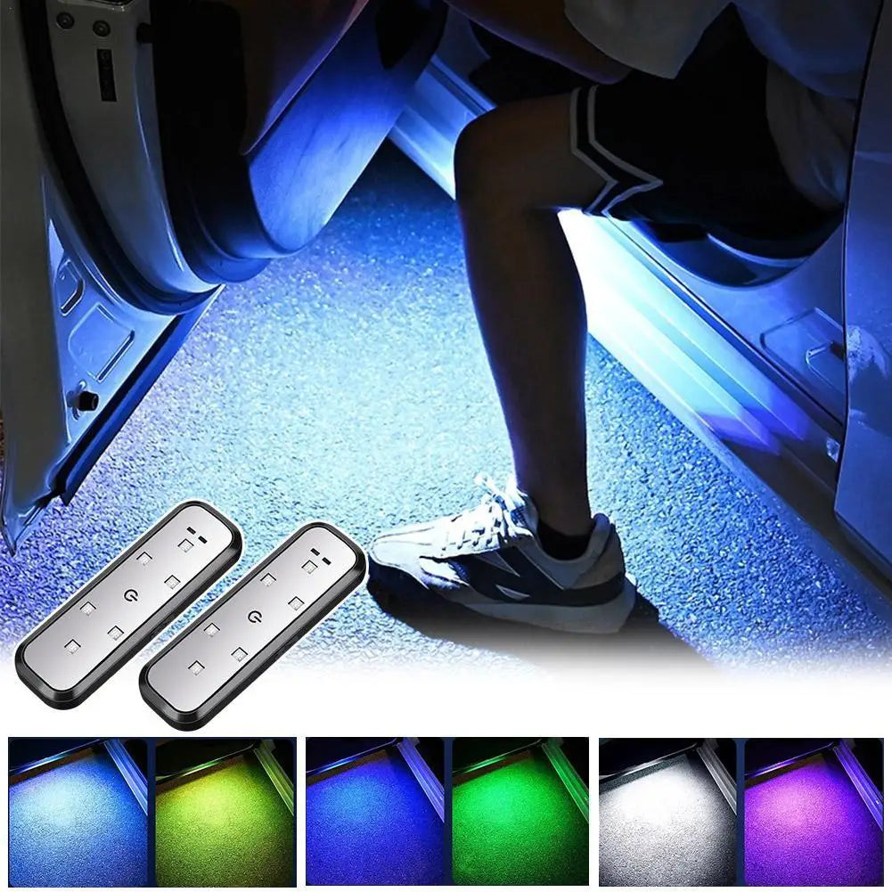 NEW Arrivals 4PCS Set  Magnetic Control Door Lighting Warning Anti-Collision LED Ambient Welcome Emergency Alarm Strobe Light Automotive Accessories Car Tools Set Supplies