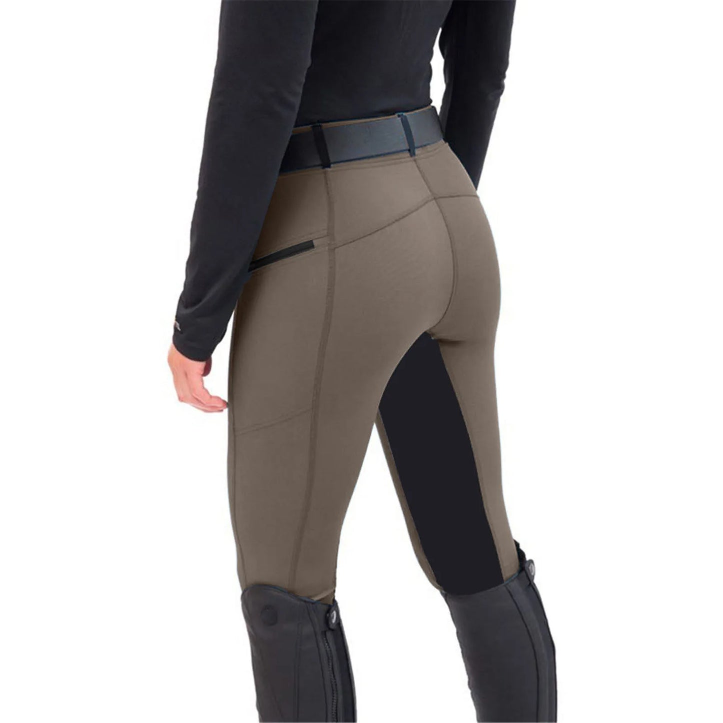New Arrivals S-2XL UK Size 5 Colors Fashionable Jodhpurs and Casual Equestrian Pants with Slim Fit Silicone Anti-Slip and Elastic Splicing, Horse Riding Pants Leggings Equestrian Fashion Apparel Supplies