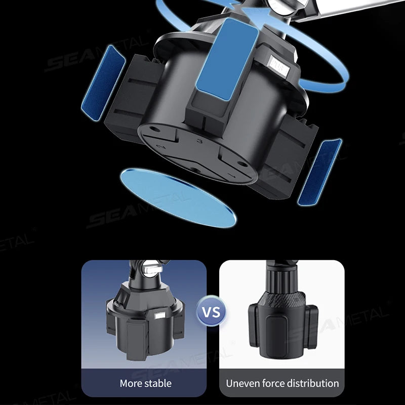 NEW  Car Tablet  Phone Mount on Cup Holder 6.5-9.5CM Adjustable Base Tablet/Phone Holder 360-Degree Flexible Rotation Phone Stand