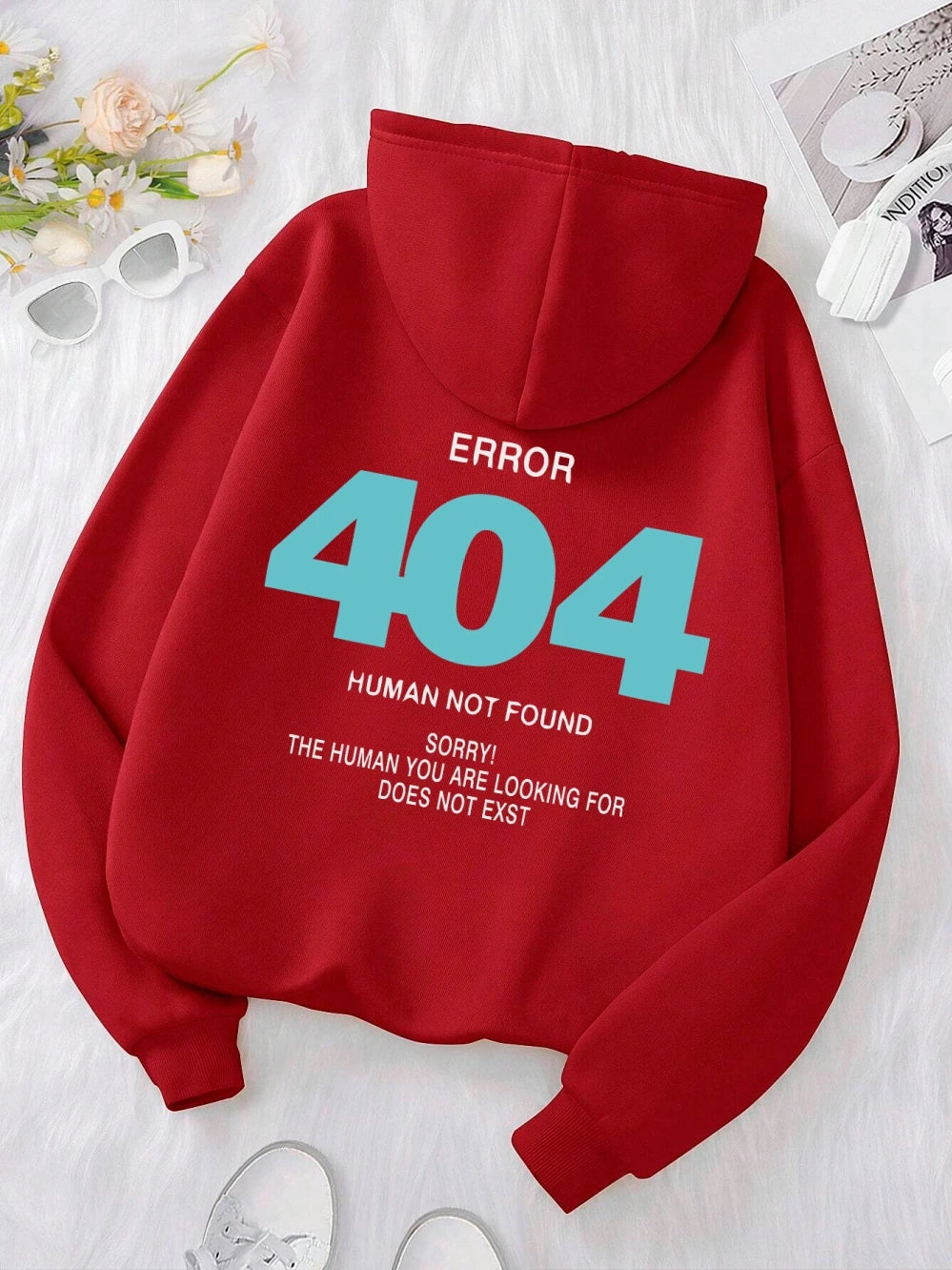 Error 404 Human Not Found sorry! Women's Hooded Fashion S-XXL Hoodies Fleece High Quality Sweatshirts Autumn Casual Sportswear