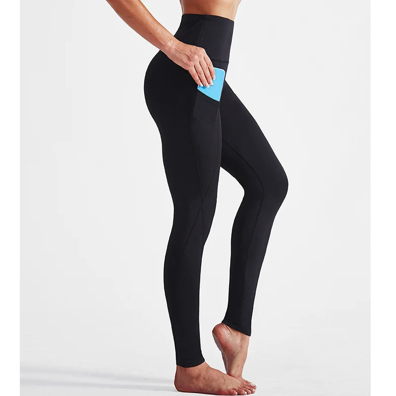 Women's High Waist Running Workout Leggings for Yoga with Pockets