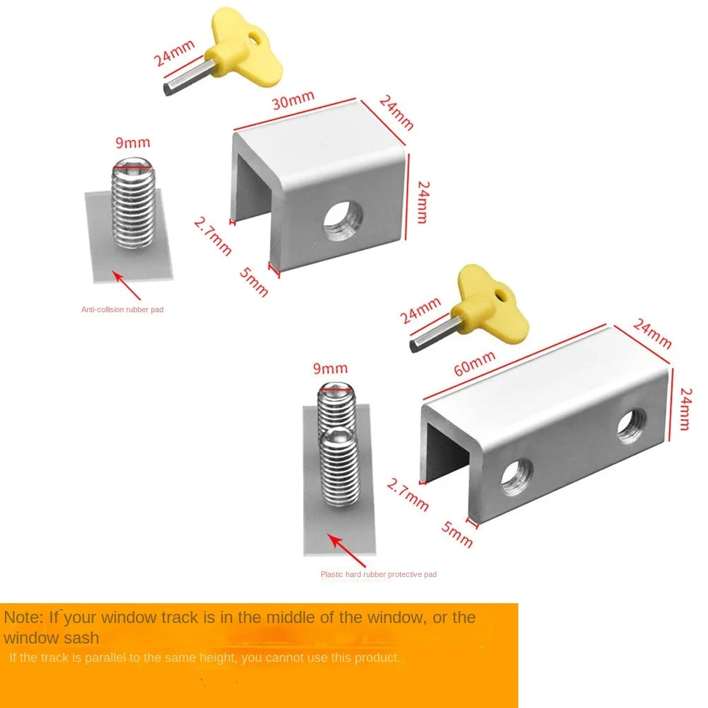 NEW Arrivals Babies Kids Pets Anti-Theft Limit Shutter Door Lock Adjustable Window Restrictor Lock Stopper Safety Locks Child Protection Baby Safety Device