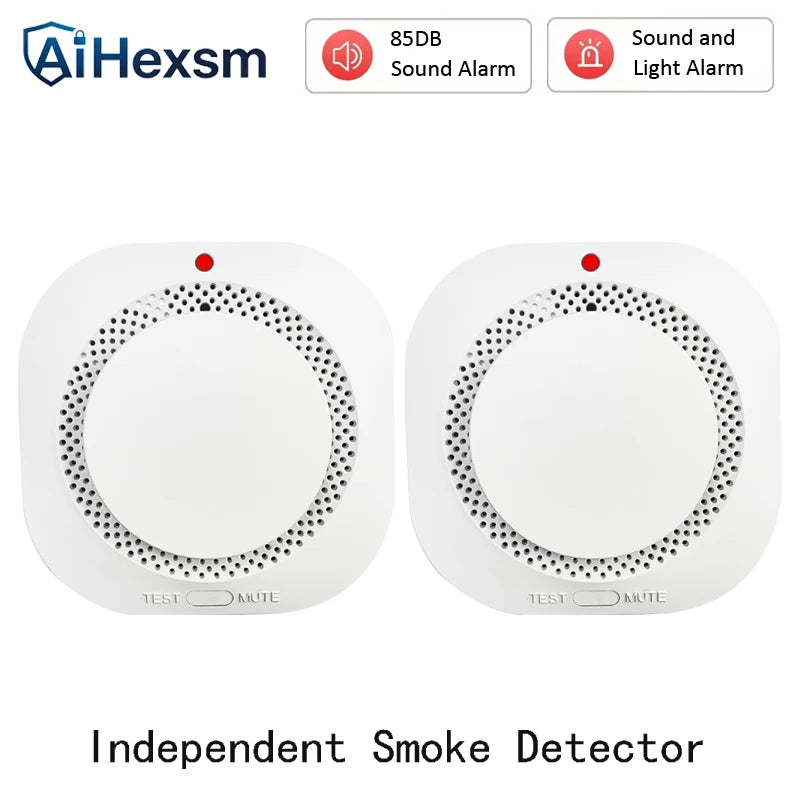 1-10 PCS Set Independent Fire Smoke Sensor Alarm Fire Protection Smokehouse Home Office Hotels Business Shops Security System Smoke Detector  Security Supplies
