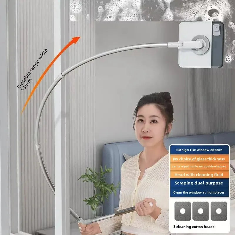 NEW Arrivals Double-Sided Arc-Shaped Household Glass Cleaner Tool Efficient Water Scrubber Window Cleaning Device Human-Arm Simulation