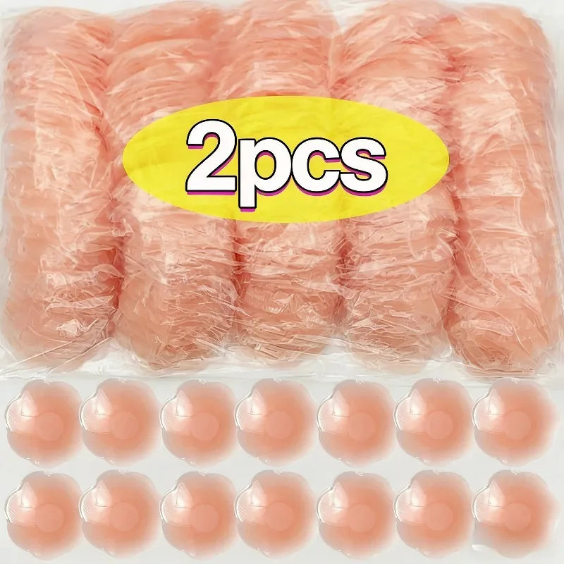 20/50/100 PCS Set Women Reusable Breast Petals Lift Invisible Silicone Bra-Less Pasties Pads Nipple Cover Invisible Petal Adhesive Bra Cover  Stickers Ladies Underwear Accessory Sets