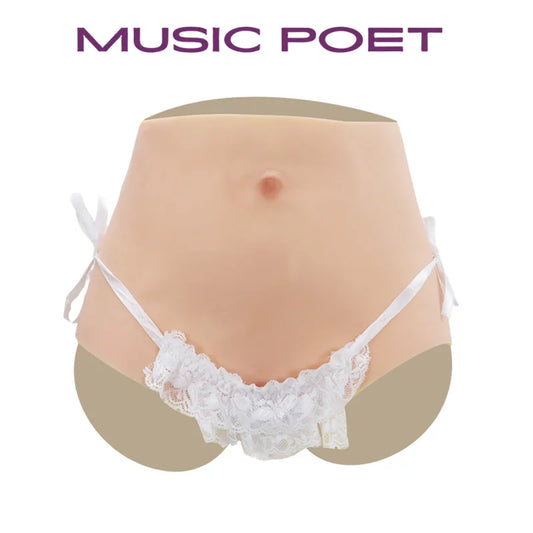 Adult MUSIC POET Silicone Fake Vagina Briefs Abundant Buttocks For Crossdresser Hiding Penis Gays Pussy Sex Transgender  Drag Queen