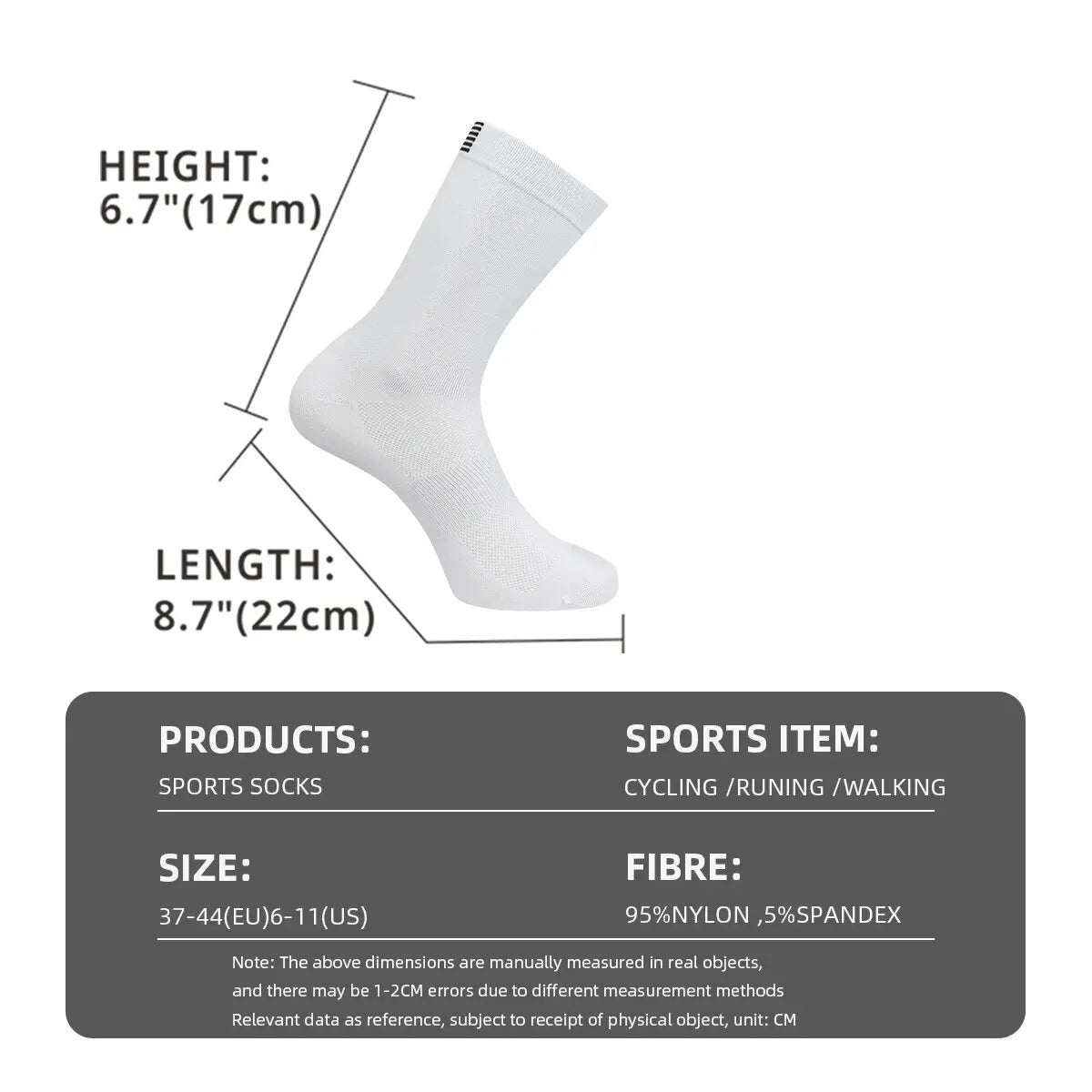 5 Pairs Cycling Socks Men Women Breathable Crew Bike Running Socks Fashion Compression Climbing Travelling Walking Hiking Socks