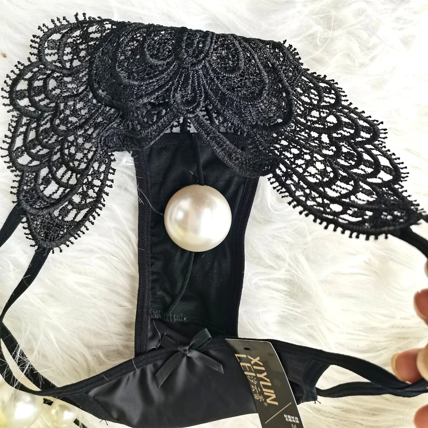 NEW Arrivals Pink/Black/Claret Color Pearl Panties, Enlarged Massage Beads, Sexy Thong, Tight Briefs Panties Women Sexy Hot  Crotchless  Thongs Women Sexy Underwear