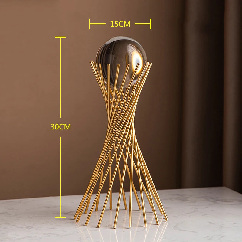 Home Decoration Luxury Accessories Feng Shui Gold Statuette Study Desk Ornaments Luxury Living Room Decoration Figurines Interior