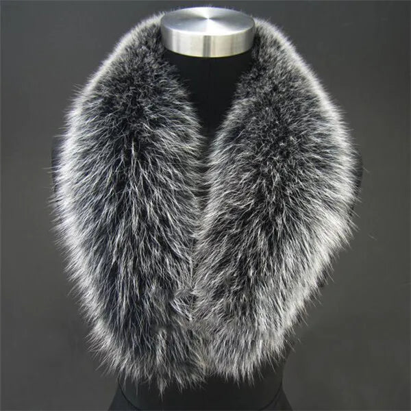 NEW Arrivals Luxury Real Natural Color Raccoon Fox Real Fur Collar Scarf Genuine Big Size Scarves Warp Shawl Neck Warmer Stole Muffler with Clip Loops Ladies Luxury Fashion Apparel Accessories Clothing Supplies