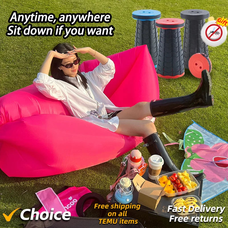 New Inflatable Sofa Outdoor Party Party Camping Music Festival Adult Inflatable Bed Air Cushion Air Cushion Portable Couch