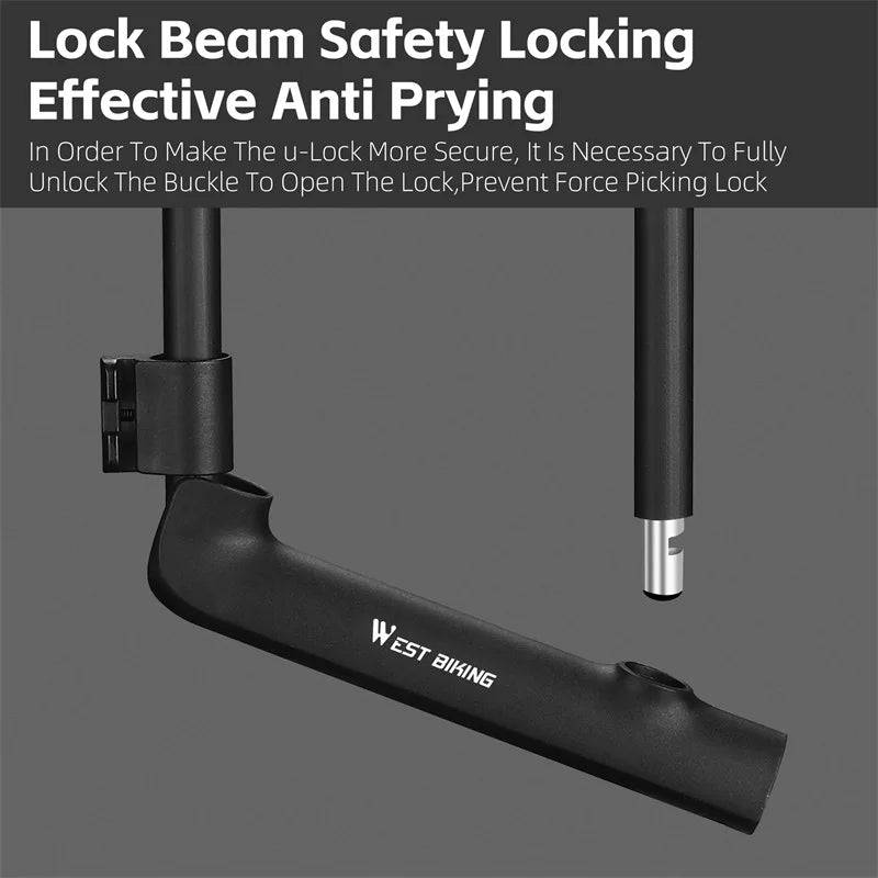 Bicycle U-Lock Portable Anti-theft Safety Lock MTB Road Bike Padlock Motorcycle Scooter Bike Lock Cycling Accessories