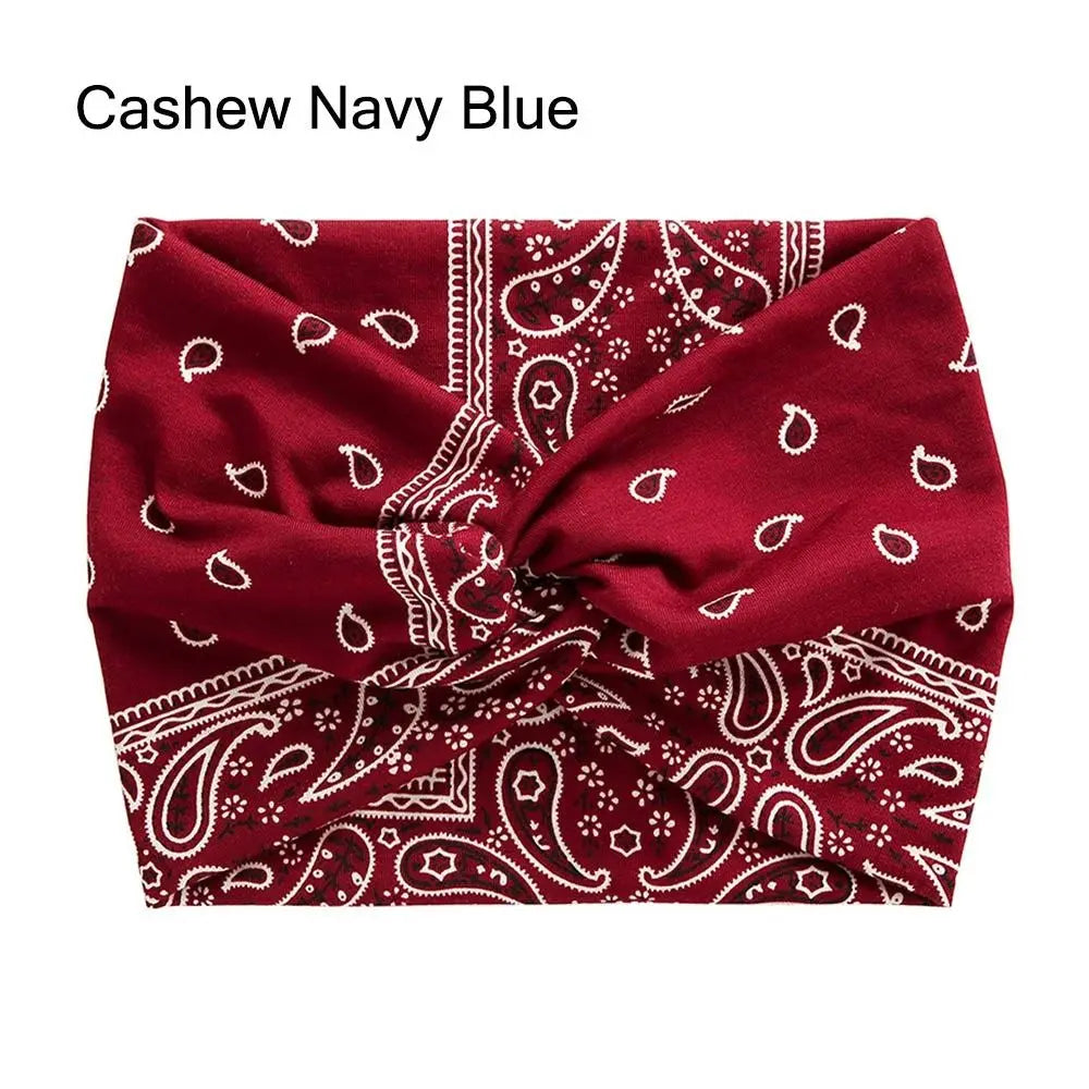 NEW Arrivals 29 Colors/Patterns Sports Bohemian Wide Cotton Stretch Headbands Women Headwrap Yoga Hair Bands Headwear Bandana Twisted Wide Headbands Hair Accessories