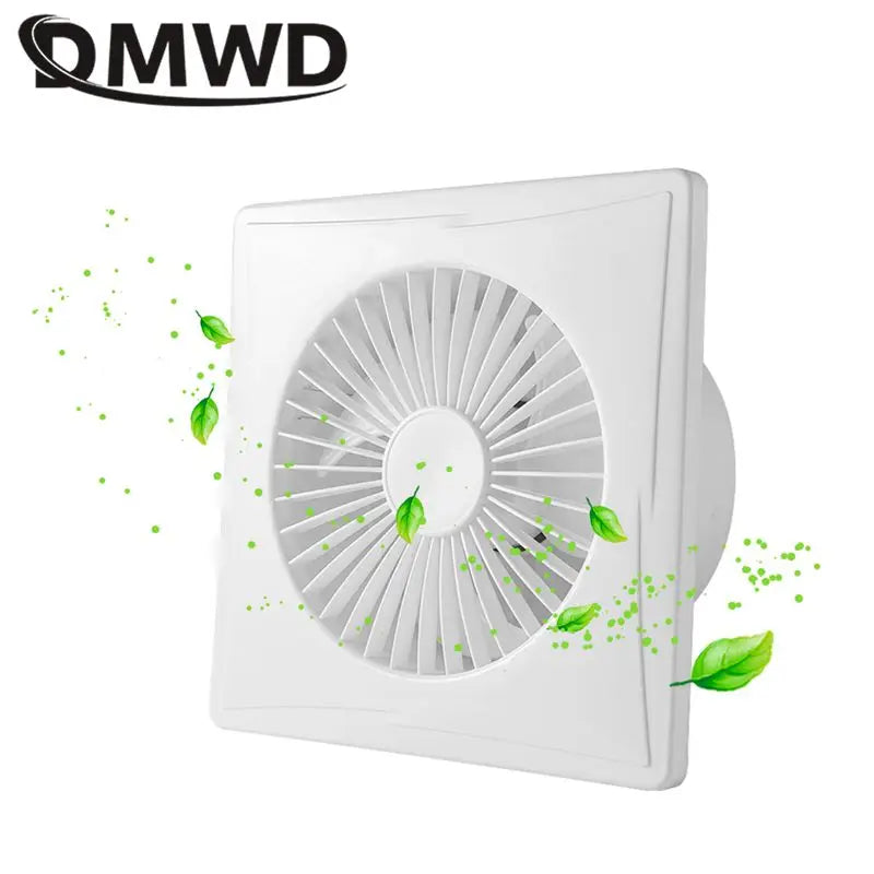 4/6/7 inch Air Ventilator Ultra-Thin Panel Pressurized Exhaust Fan Bathroom Kitchen Waterproof Air Purifier Wall Window Duct Smoke Odors Removal Extractor Fan