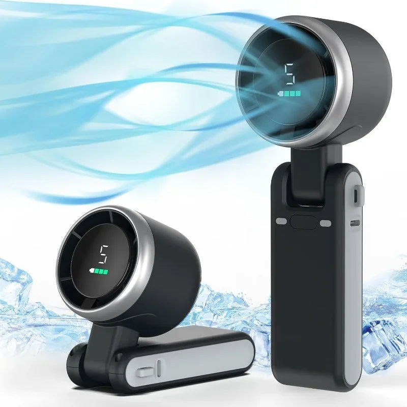 3 in 1 Wireless Fan, 5-Speed, 3600mAh Powerful Turbo Air Cooler Foldable Portable  High Winds Rechargeable Lithium Battery, USB Charging, Outdoor Transport Travel Mini Fan Air Cooling Supplies.