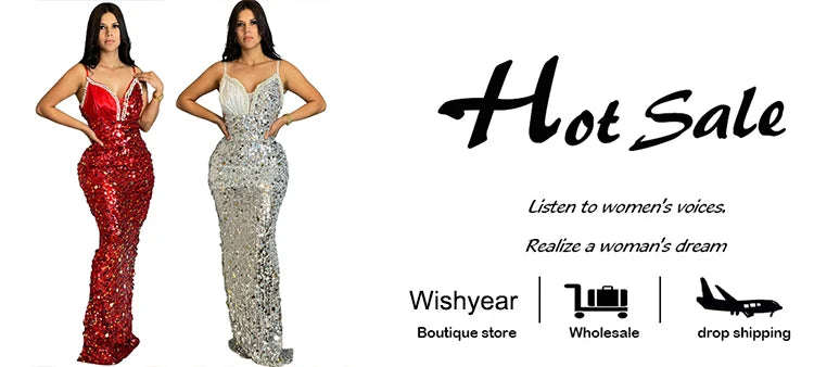 Low-Price Sales are Limited Red/Silvery S-2XL New Luxury Celebrity Sleeveless Spaghetti Straps Sequin Patchwork Mermaid Dress Women Wedding Birthday Evening Party Sexy Gown Ladies Luxury Fashion Apparel Supplies