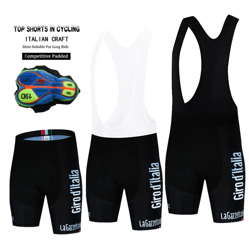 NEW Arrivals S-4XL Plus Size Tour De Italy D'ITALIA Summer Bicycle Bib Shorts Women Men Outdoor Wear Bike Cycling 19D Cool Max Gel Padded Riding Cycling Bib Shorts