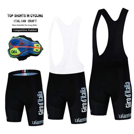 NEW Arrivals S-4XL Plus Size Tour De Italy D'ITALIA Summer Bicycle Bib Shorts Women Men Outdoor Wear Bike Cycling 19D Cool Max Gel Padded Riding Cycling Bib Shorts