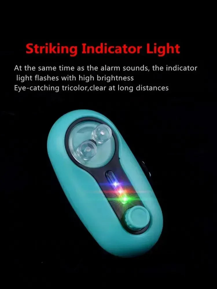 Blue/Black Color Fishing Sound Alarm Electronic Buzzer Indicator Siren Don't Miss A Catch Fish Bite Bait Alarm Sea Rod Indicator Sound Light Alarm Fishing Alarm Fishing Parts Lake River Boat Night Fishing