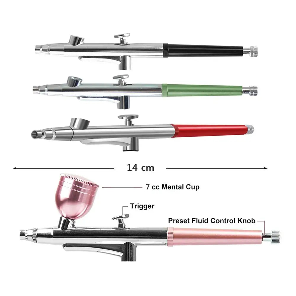 K5 Airbrush Spray Gun for Nails Air Brush With Cups Cleaning Kit Replacement Tool for Nail Art Manicure Painting Cake Crafts