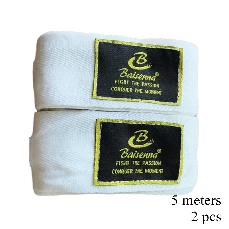 2 Rolls Set 1.5/2/3/5M Cotton Boxing Bandage for Women Men Kids Sports Strap Kick Boxing MMA Hand Gloves Wraps Belt Boxing Sports Wraps Bandage Sports Accessories