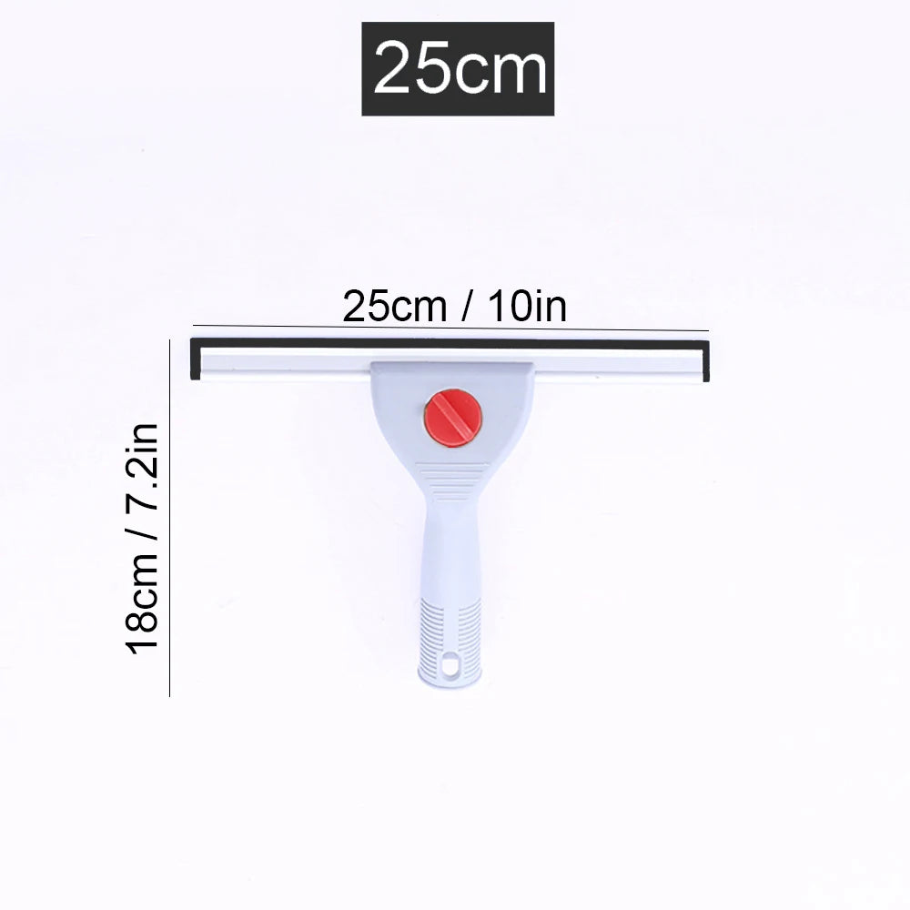 NEW 6/10/14/18in Household Glass Wiper Cleaning Bathroom Mirror Cleaner With Silicone Blade Hook Car Shower Squeezer Window Scraper Home Cleaning Supplies