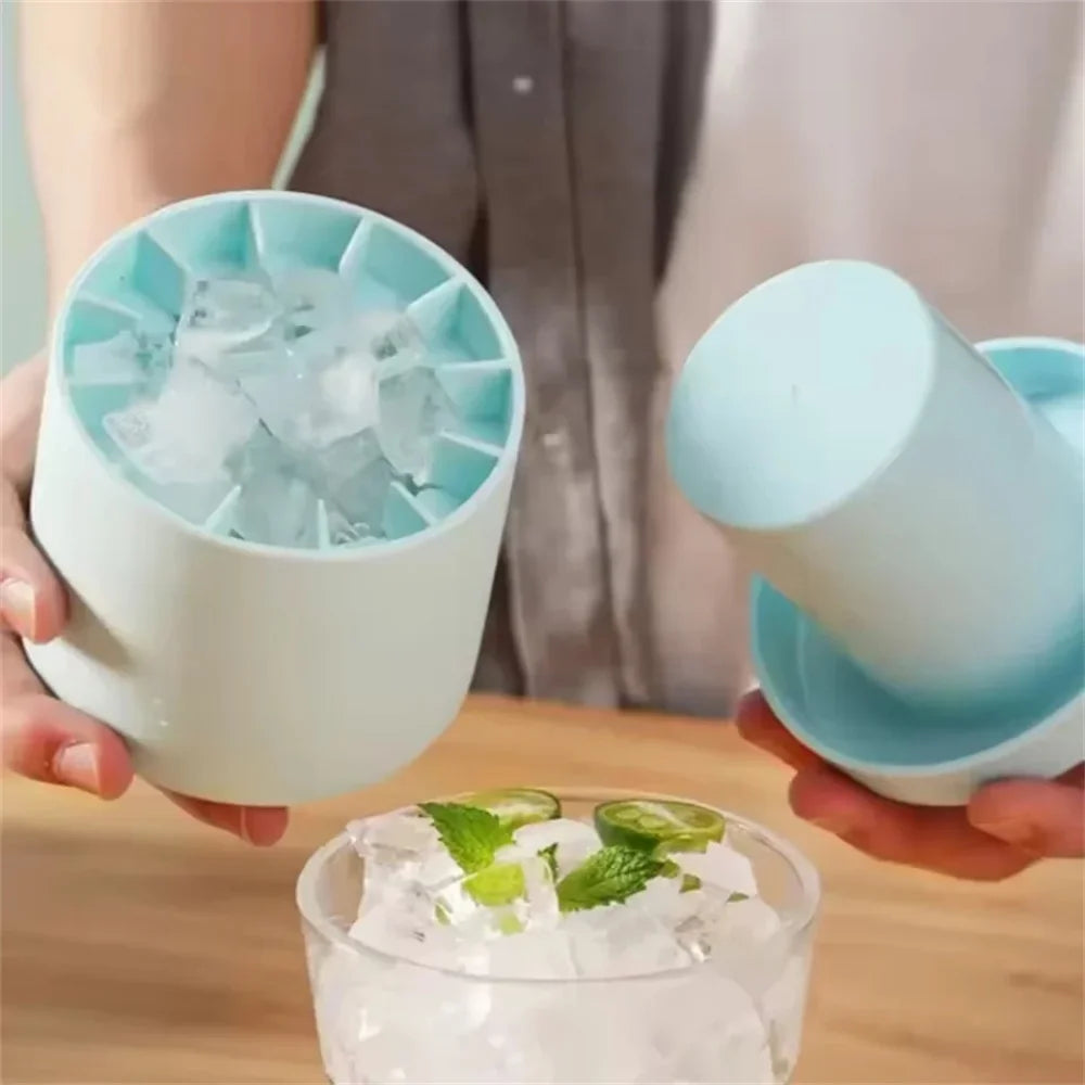 Silicone Ice Cube Mold Round Ice Bucket Summer Homemade DIY Refrigerator Freeze Ice Maker Creative Ice Cube Mold Barware Tools