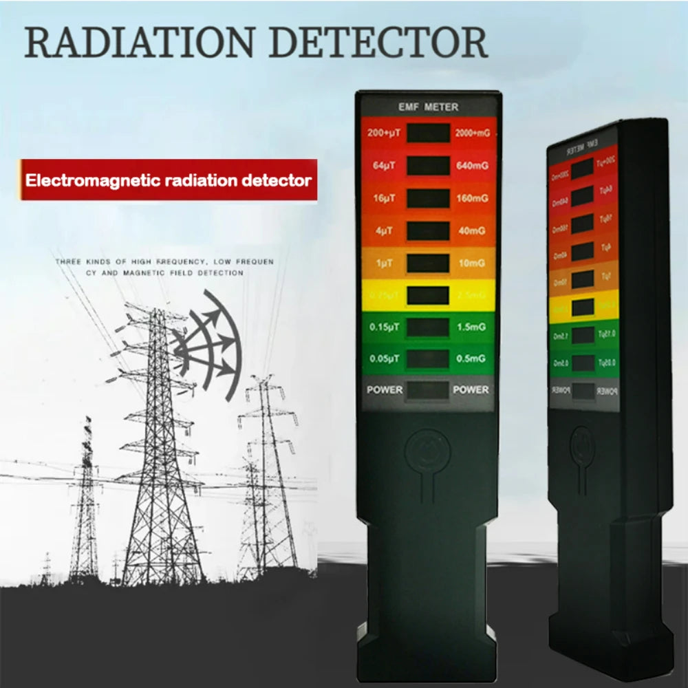 Paranormal EMF Spirit Searching/Calling  Portable Electromagnetic Field EMF Gauss Meter Ghost Hunting Detector Portable EMF Magnetic Field Detector 8 LED Gauss Meter