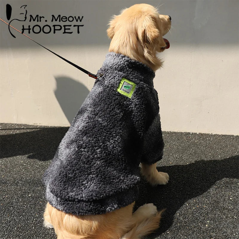 3XL=7XL  Winter Big Dog clothing Lamb Wool outerwear for Large Dog Warm Labrador Samoyed Border Collie Clothes Pet Supplies