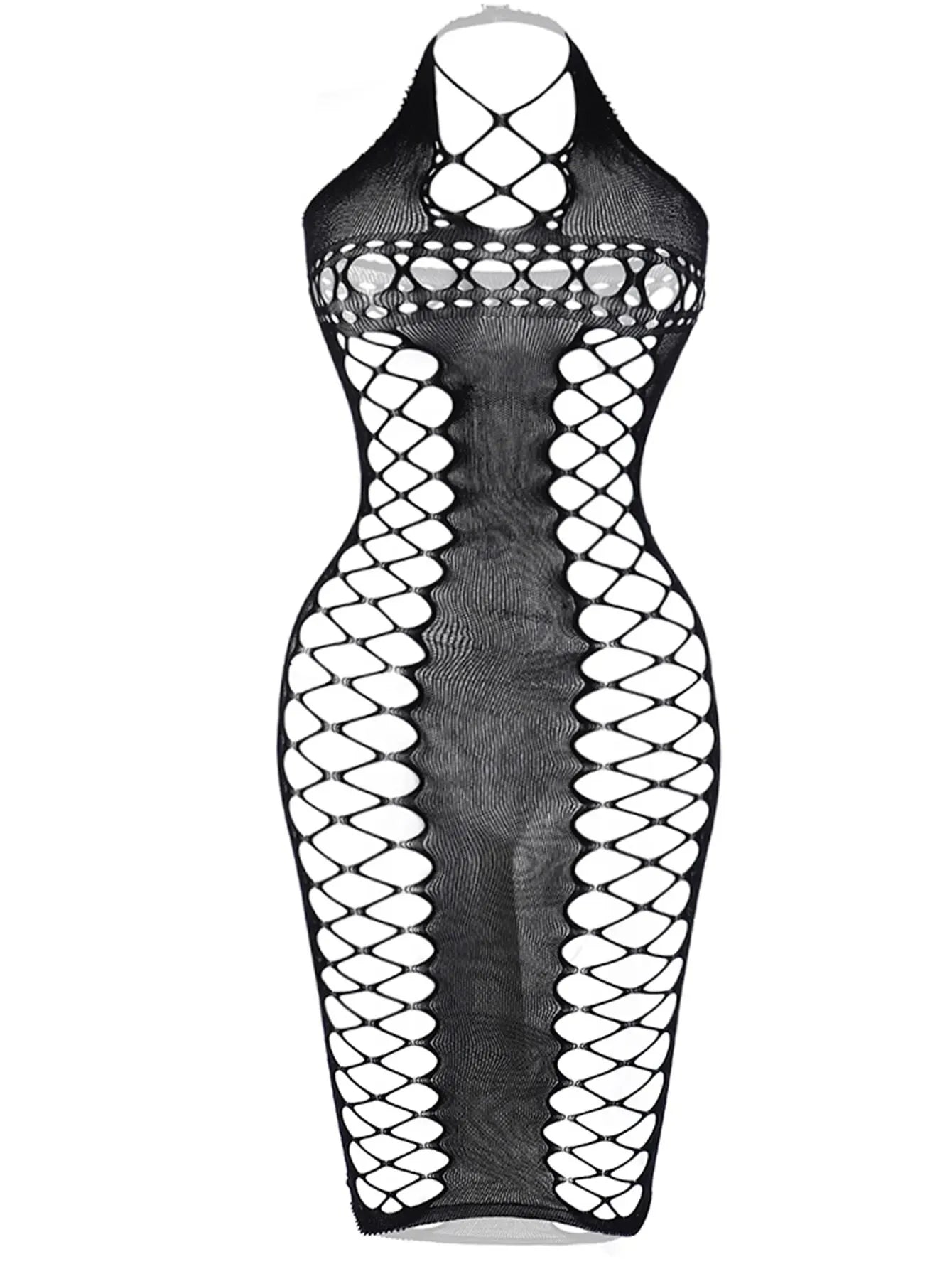 1PC Women Sexy Fishnet Cover Up Without Bikini Hollow Out Bodycon Dress Streewear See Through Beachwear Summer Swimwear Qq526