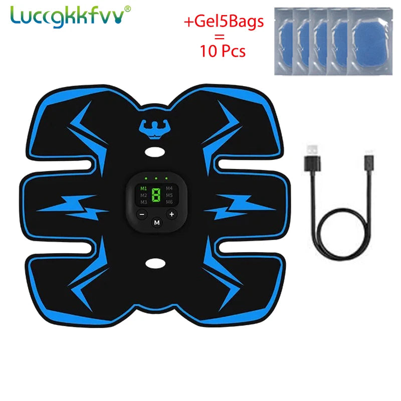 Smart EMS Wireless Muscle Stimulator Full Set Fitness Trainer Abdominal Training Electric Weight Loss Stickers Body Slimming Massager Sports Accessories Women Men Health Care Supplies