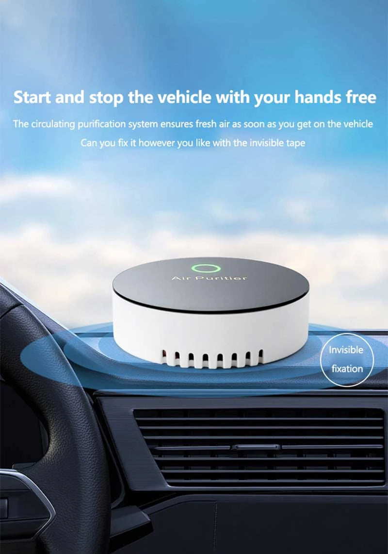Midea New Car 15 Million Negative Ion Air Purifier Purification Portable USB Oxygen Cleaner Ozone Generator For Home Car Deodorant